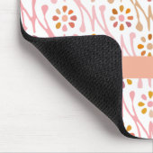 Niedliche Blume Muster Earthy Boho Personalisiert Mousepad (Ecke)