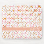 Niedliche Blume Muster Earthy Boho Personalisiert Mousepad (Vorne)