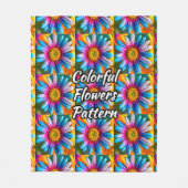 Niedliche Blume Muster Fleecedecke (Vorderseite)