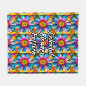 Niedliche Blume Muster Fleecedecke (Vorderseite (Horizontal))