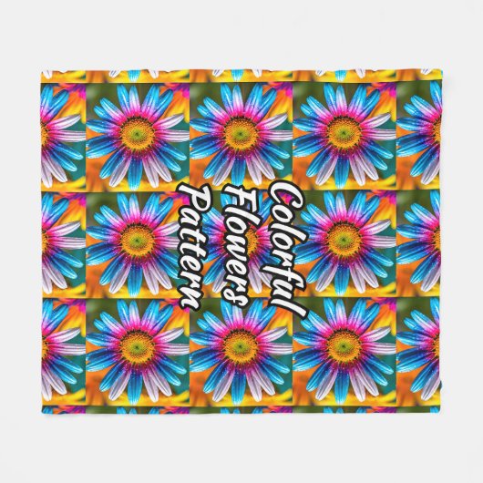 Niedliche Blume Muster Fleecedecke (Vorderseite (Horizontal))