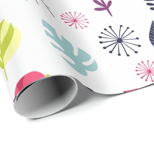 Niedliche Blume Muster Geschenkpapier (Rolleneckpunkt)