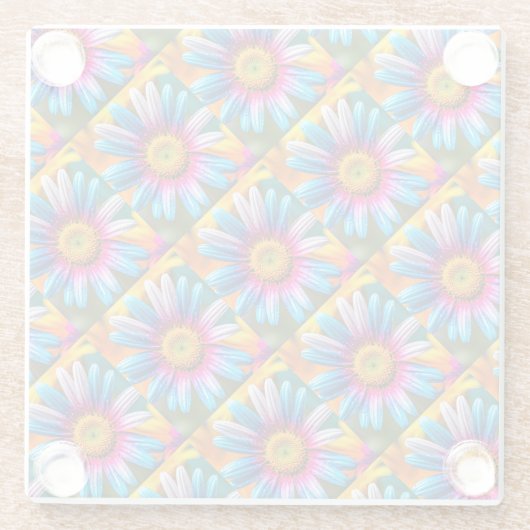 Niedliche Blume Muster Glasuntersetzer (Rückseite)