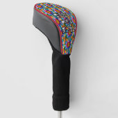 Niedliche Blume Muster Golf Headcover (angewinkelt)
