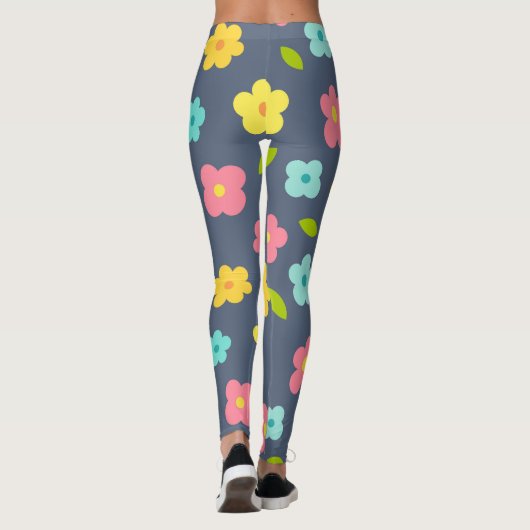 Niedliche Blume Muster Leggings (Rückseite)
