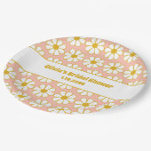 Niedliche Blume Muster Personalisiertes Brautparty Pappteller (Schrägansicht)