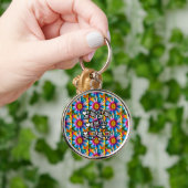 Niedliche Blume Muster Schlüsselanhänger (Hand)