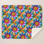 Niedliche Blume Muster Sherpadecke (Vorderseite (Horizontal))