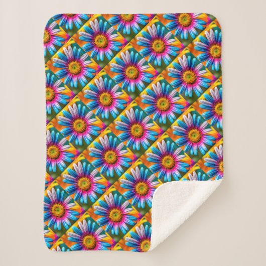 Niedliche Blume Muster Sherpadecke (Vorderseite)