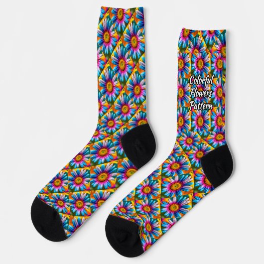 Niedliche Blume Muster Socken (Linkes Detail)