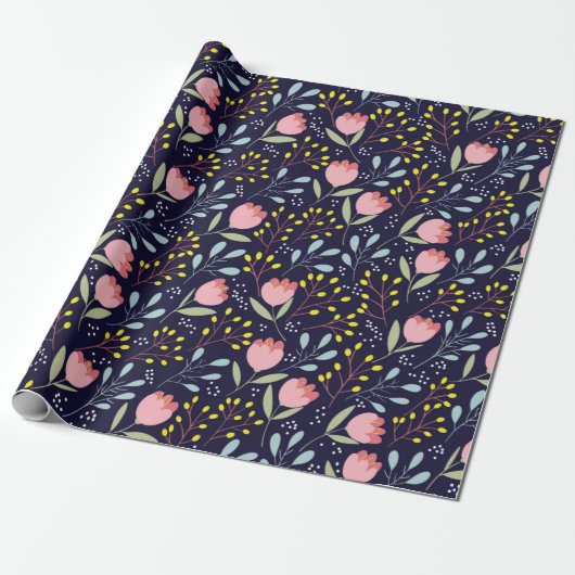 Niedliche Blume nahtlos Geschenkpapier (Ungerollt)