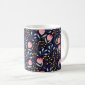 Niedliche Blume nahtlos Kaffeetasse (VorderseiteRechts)