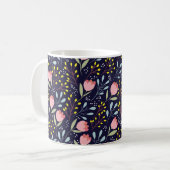 Niedliche Blume nahtlos Kaffeetasse (Vorderseite Links)