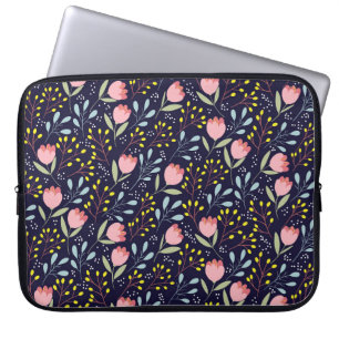 Niedliche Blume nahtlos Laptopschutzhülle