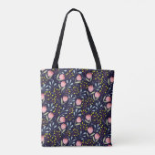Niedliche Blume nahtlos Tasche (Rückseite)