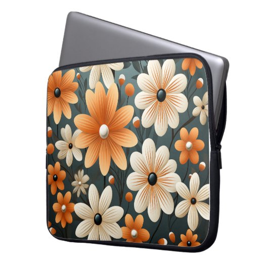 Niedliche Blume Notebook-Hülle Laptopschutzhülle (Vorderseite Links)