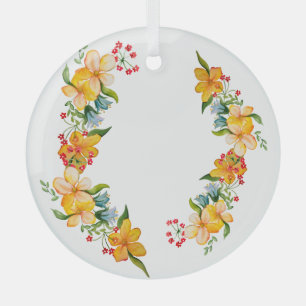 Niedliche Blume Ornament Aus Glas