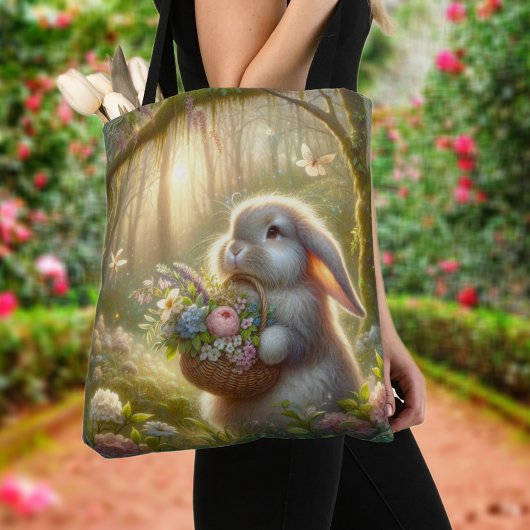 Niedliche Blume Osterhase Tasche