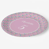 Niedliche Blume Pappteller (Schrägansicht)