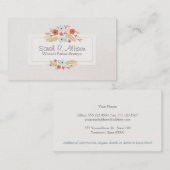 Niedliche Blume Pastel Floral Bouquet Visitenkarte (Vorne/Hinten)