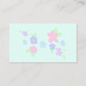 Niedliche Blume Pastell Visitenkarte (Rückseite)