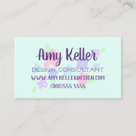 Niedliche Blume Pastell Visitenkarte