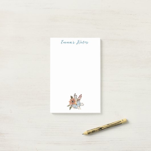 Niedliche Blume Post-it Klebezettel (Auf Schreibtisch)