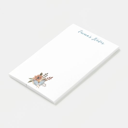 Niedliche Blume Post-it Klebezettel (angewinkelt)