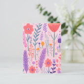 Niedliche Blume Postkarte (Stehend Vorderseite)