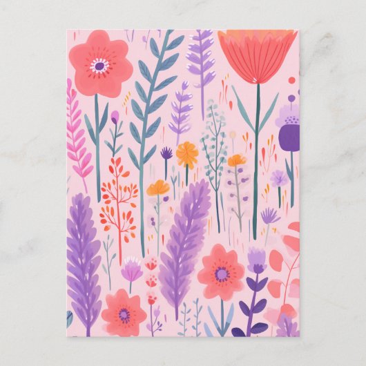 Niedliche Blume Postkarte (Vorderseite)