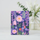 Niedliche Blume Postkarte (Stehend Vorderseite)