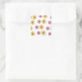 Niedliche Blume Quadratischer Aufkleber (Tasche)