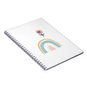 Niedliche Blume Rainbow Boho Blume Farbiges Muster Notizblock (Rechte Seite)