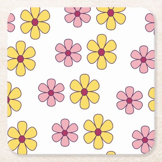 Niedliche Blume Rechteckiger Pappuntersetzer (Vorderseite)