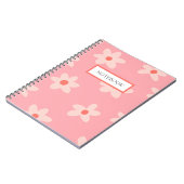 Niedliche Blume Retro Notizblock (Linke Seite)