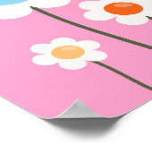 Niedliche Blume rosa Poster (Ecke)