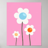Niedliche Blume rosa Poster (Vorne)