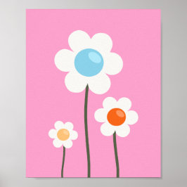 Niedliche Blume rosa Poster