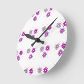 Niedliche Blume Runde Wanduhr (Winkel)