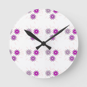 Niedliche Blume Runde Wanduhr