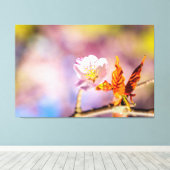 Niedliche Blume Sakura Leinwanddruck (Insitu (Holzboden))