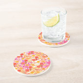 Niedliche Blume Sandstein Untersetzer (Seite)