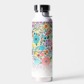 Niedliche Blume Schmetterlinge, Individuelle Name  Trinkflasche (Links)