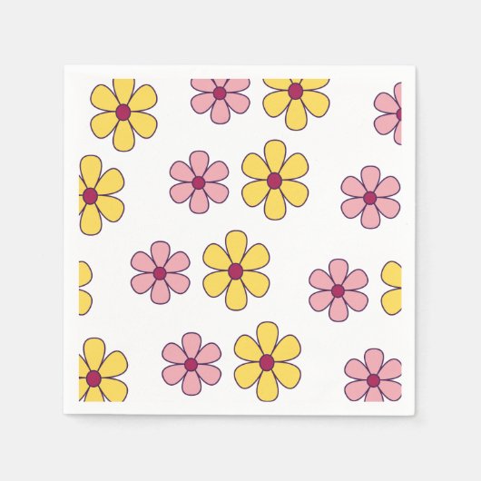 Niedliche Blume Serviette (Vorderseite)
