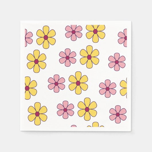 Niedliche Blume Serviette (Vorderseite)
