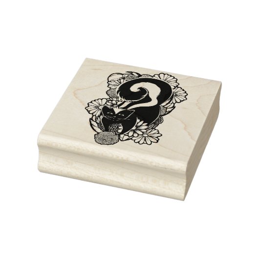 Niedliche Blume Skunk Gummistempel (Stempel)