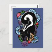 Niedliche Blume Skunk Postkarte (Vorne/Hinten)