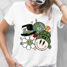 Niedliche Blume & Smiley St. Patrick's Day T - Shi