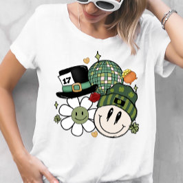 Niedliche Blume & Smiley St. Patrick's Day T - Shi T-Shirt