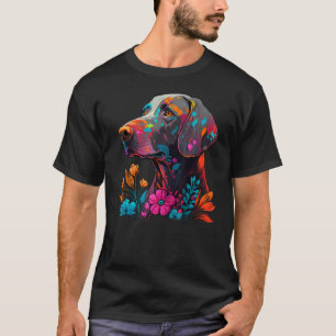 Niedliche Blume Sommer Floral Weimaraner 2 T-Shirt
